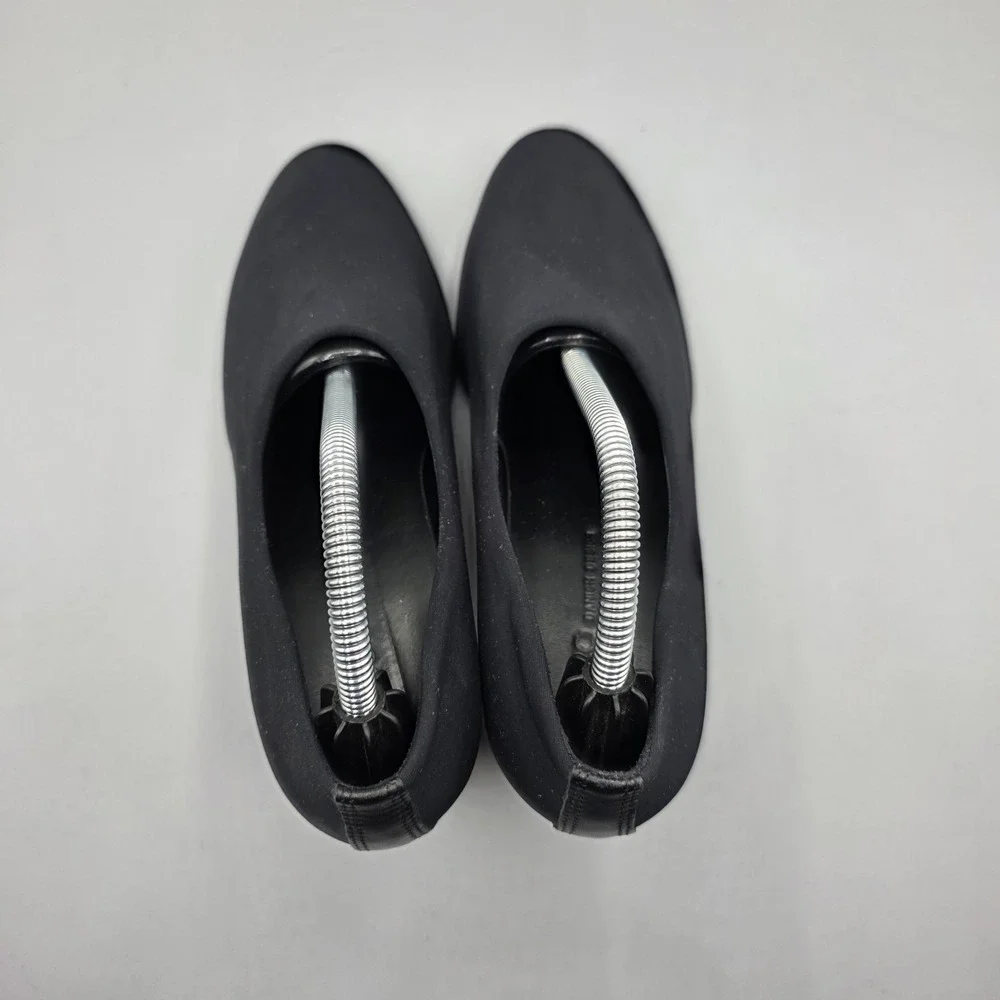 ECCO Shape 55 Plateau Pumps Womens 37 Black Stretch Fabric Comfort Slip On Heels